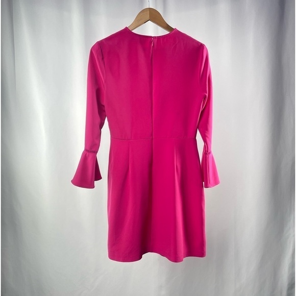 Charles Henry Bell Sleeve Mini Dress in Pink Size Medium - Picture 4 of 6